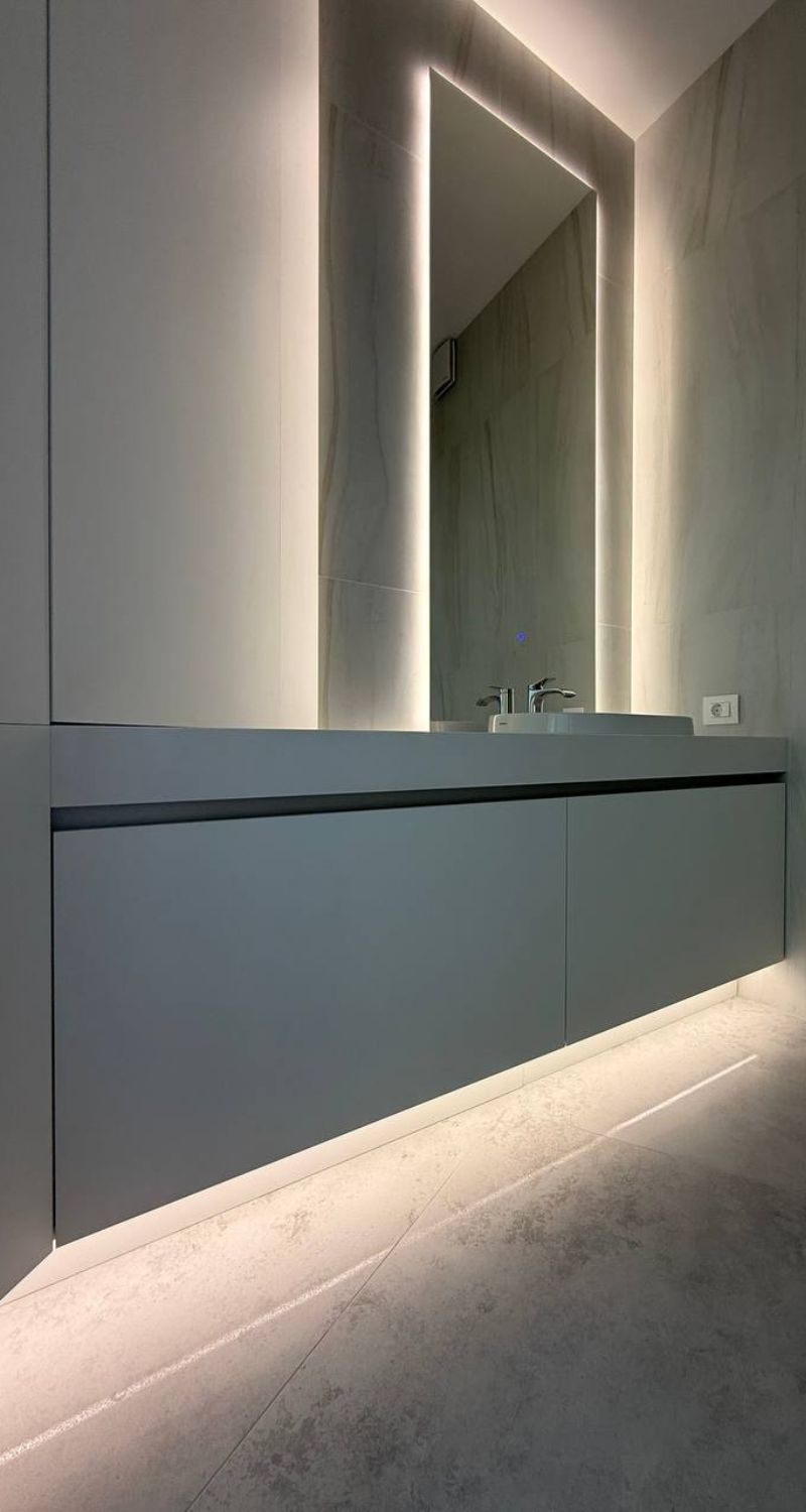 Белая мебель в ванну